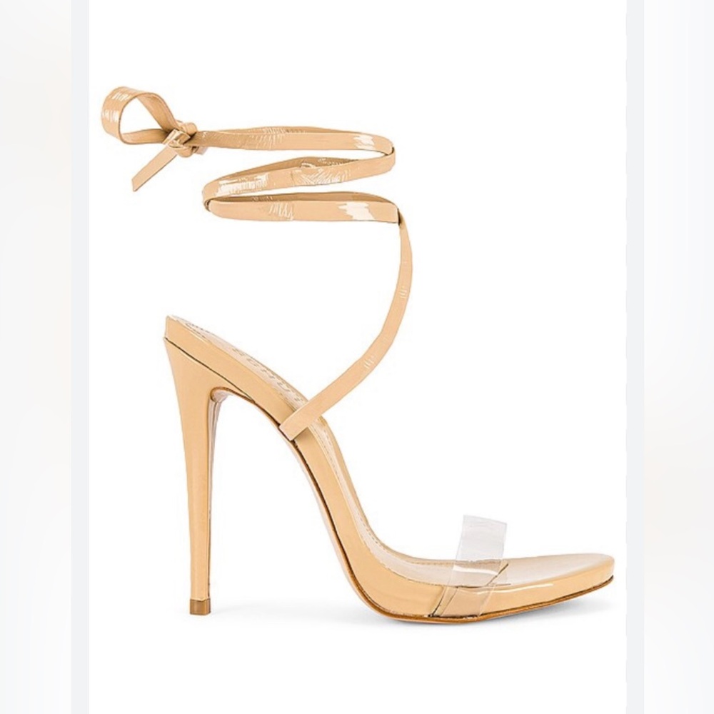 Schutz Jada nude Heels revolve sold out clear 6.5